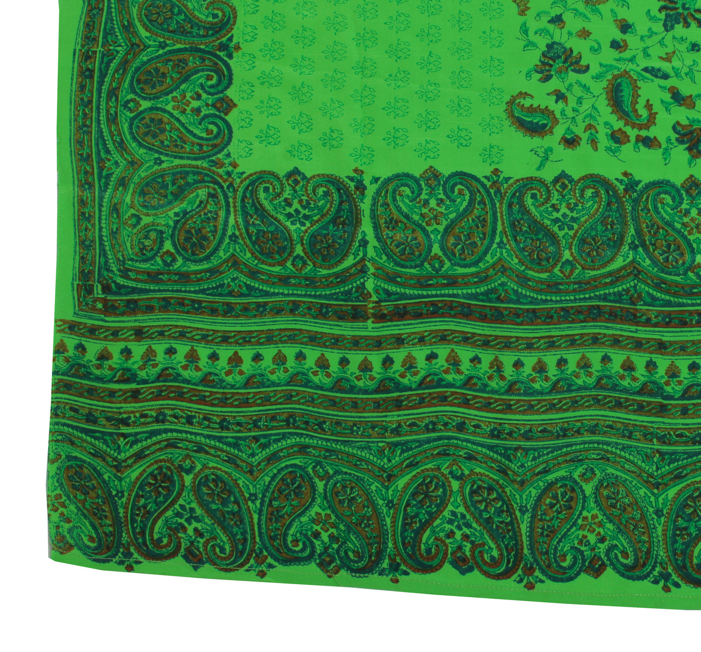 Sushila Vintage Green Dupatta Pure Georgette Silk Printed Long Stole Hijab