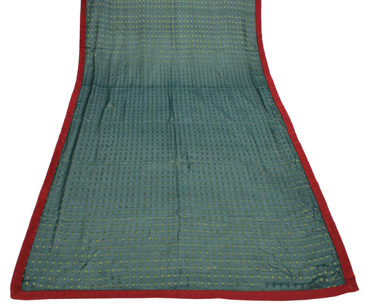 Sushila Vintage Teal Green Dupatta Pure Georgette Silk Woven Long Stole Hijab