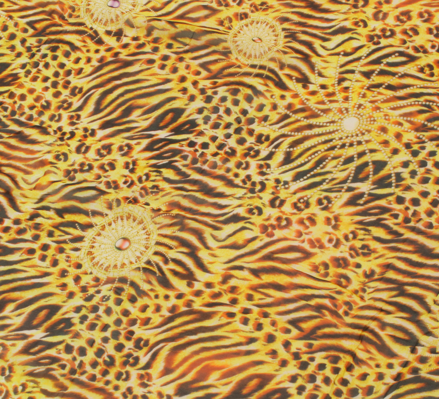 Sushila Vintage Yellow Dupatta Pure Georgette Silk Printed Long Stole Scarves