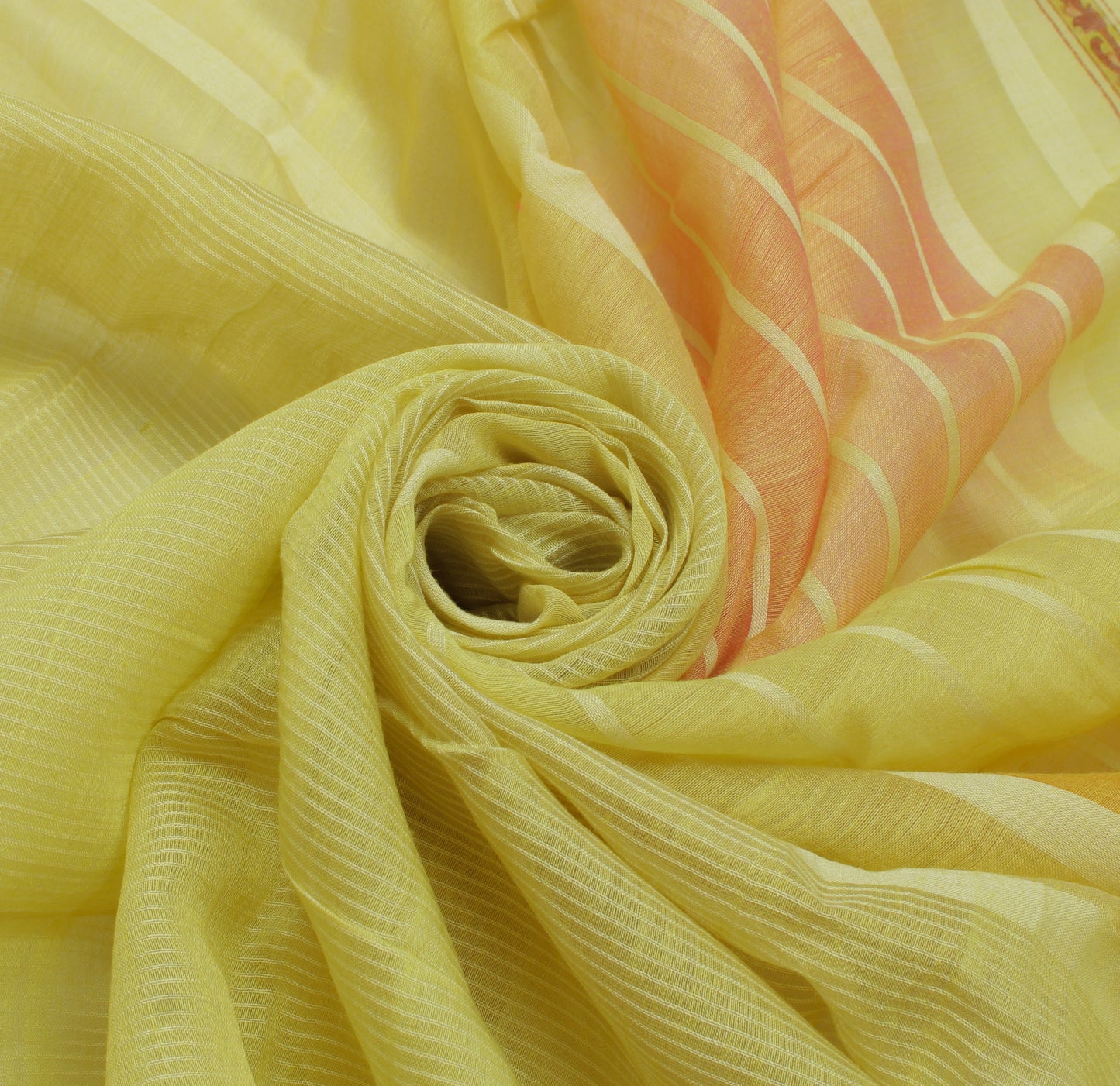 Sushila Vintage Lemon Green Dupatta Pure Cotton Woven & Printed Long Stole Veil