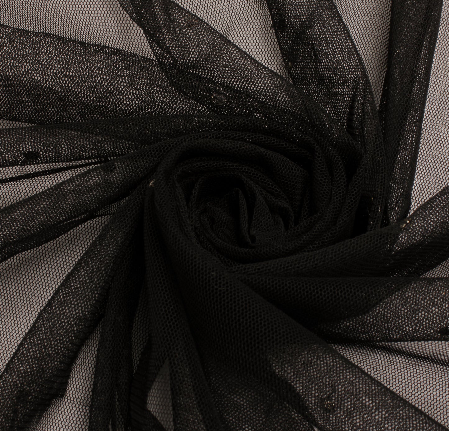 Sushila Vintage Black Indian Dupatta Net Mesh Hand Beaded Long Stole Hijab