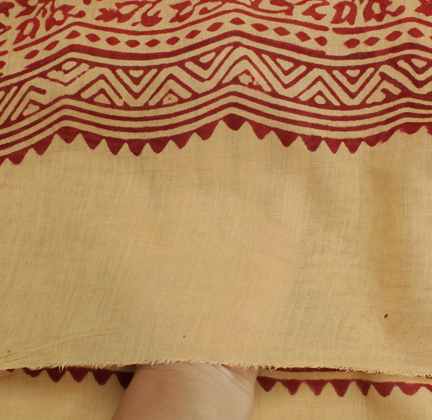Sushila Vintage Light Brown Indian Dupatta Pure Cotton Printed Long Stole Hijab
