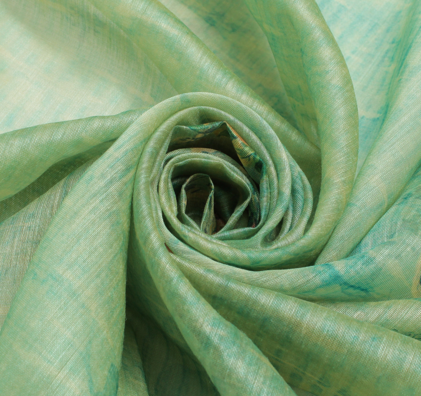 Sushila Vintage Green Dupatta Blend Silk Digital Printed Long Stole Scarves