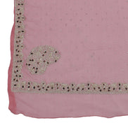 Sushila Vintage Indian Dupatta Net Mesh Hand Beaded Zardozi Long Stole Scarves