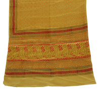 Sushila Vintage Green Indian Dupatta Pure Crepe Silk Printed Long Stole Veil