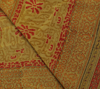 Sushila Vintage Green Indian Dupatta Pure Crepe Silk Printed Long Stole Veil