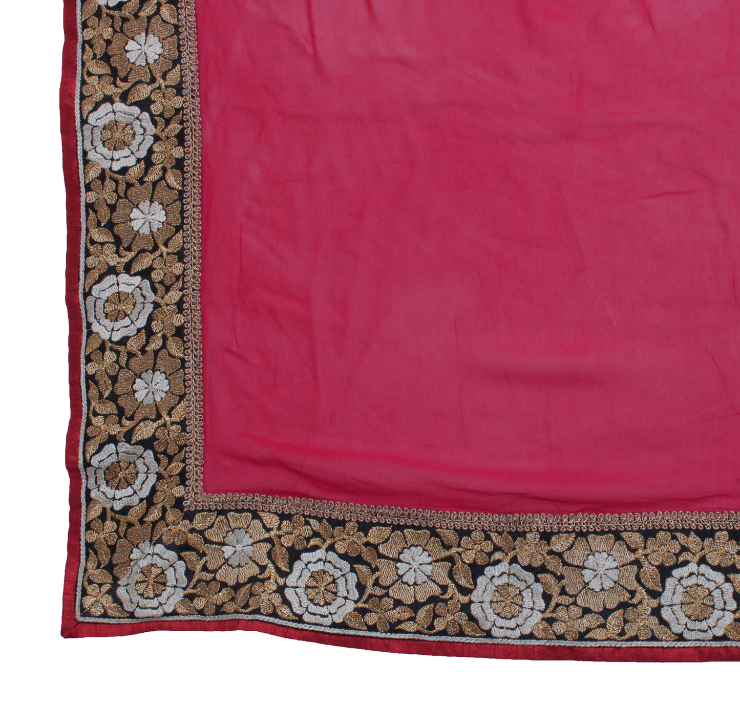 Sushila Vintage Pink Indian Dupatta 100% Pure Georgette Silk Long Stole Scarves