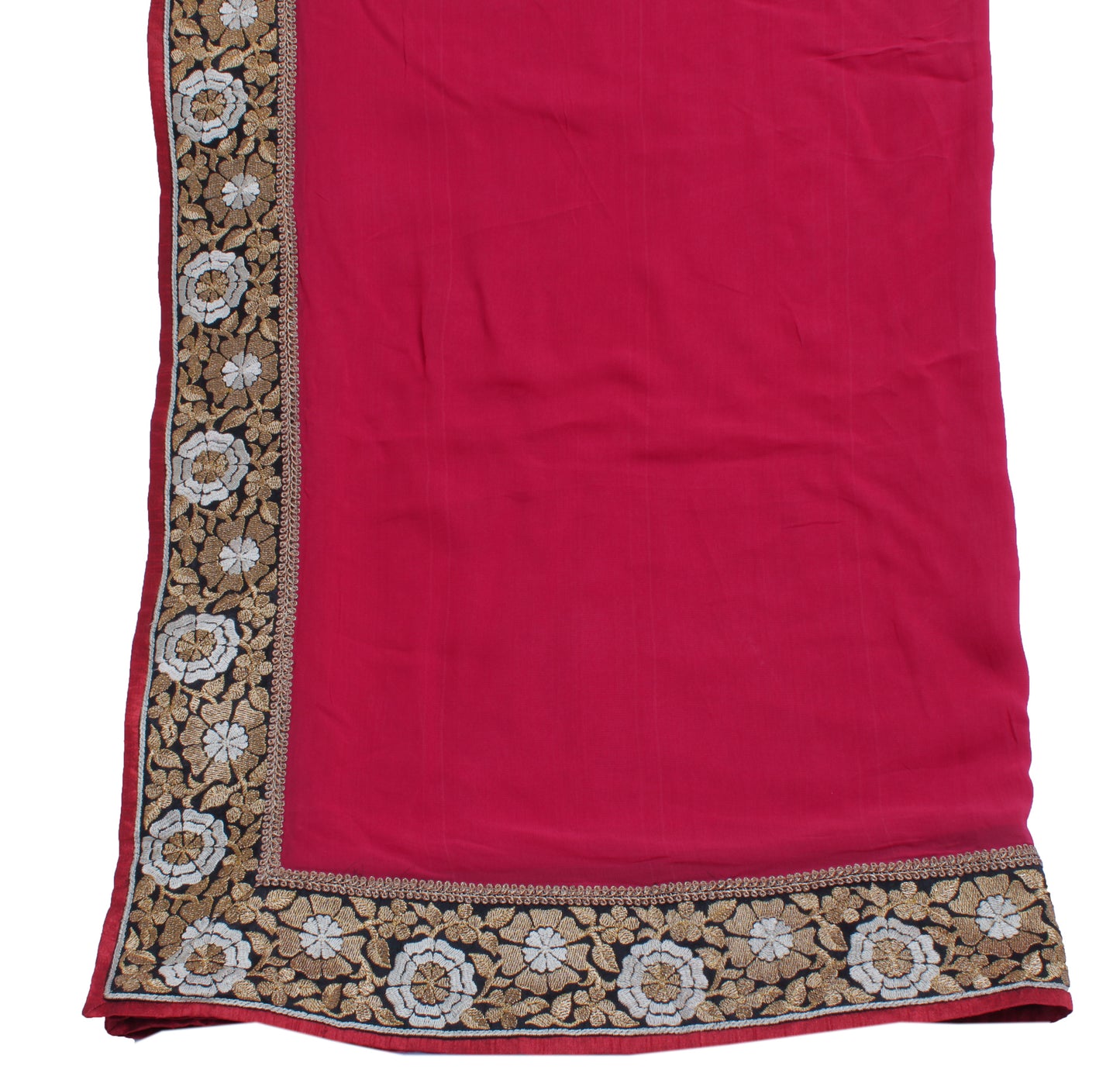 Sushila Vintage Pink Indian Dupatta 100% Pure Georgette Silk Long Stole Scarves
