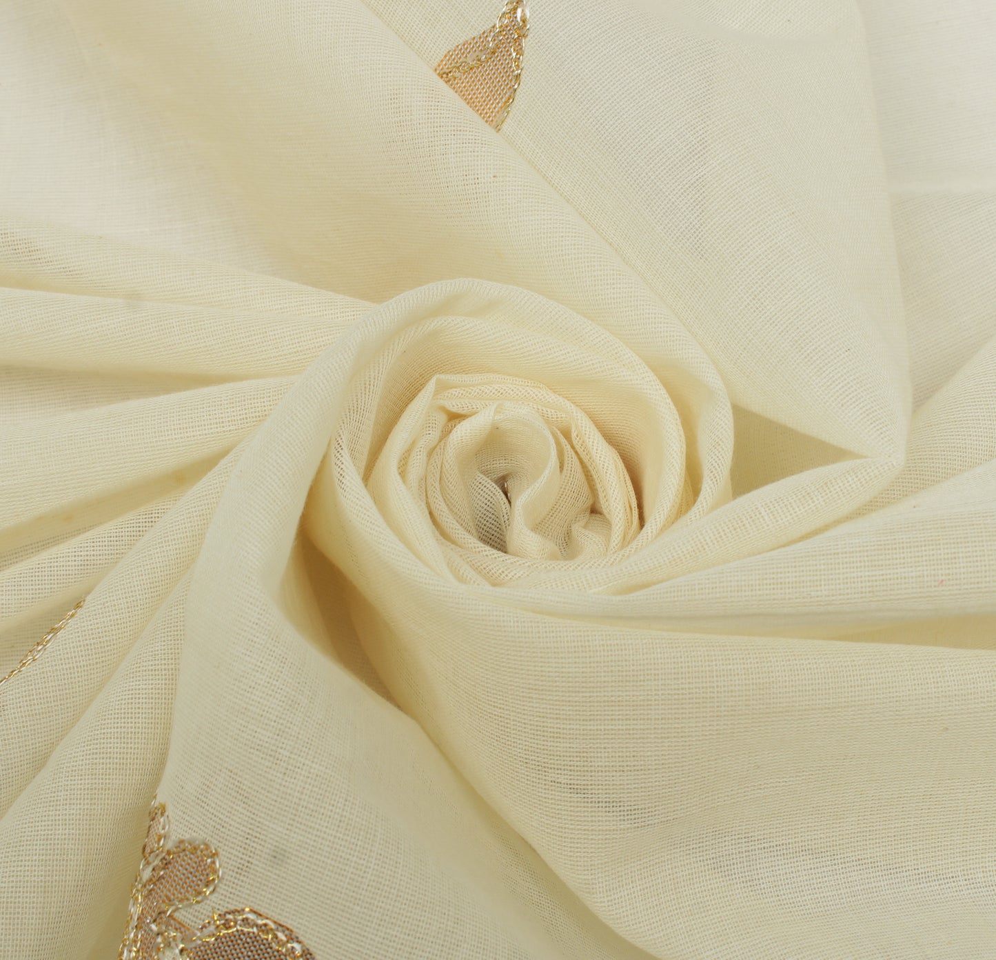 Sushila Vintage Cream Indian Dupatta 100% Pure Cotton Long Stole Scarves Hijab