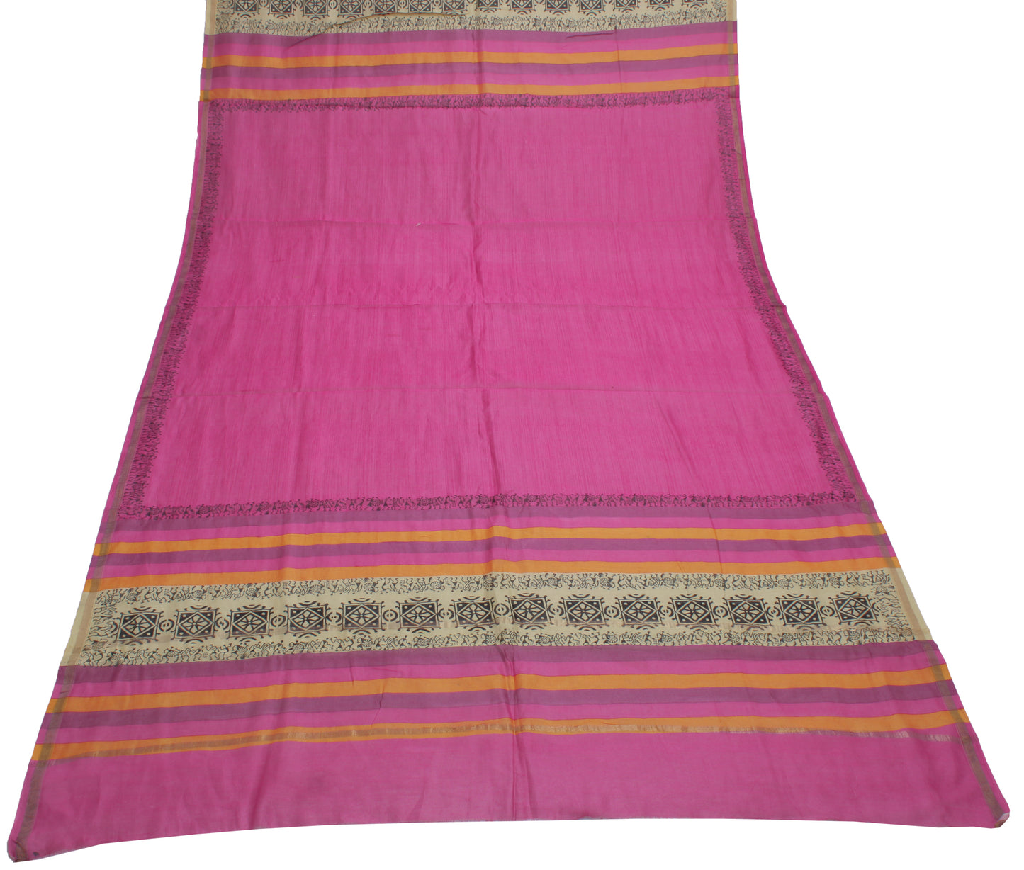 Sushila Vintage Pink Indian Dupatta 100% Pure Cotton Long Stole Hijab Scarves