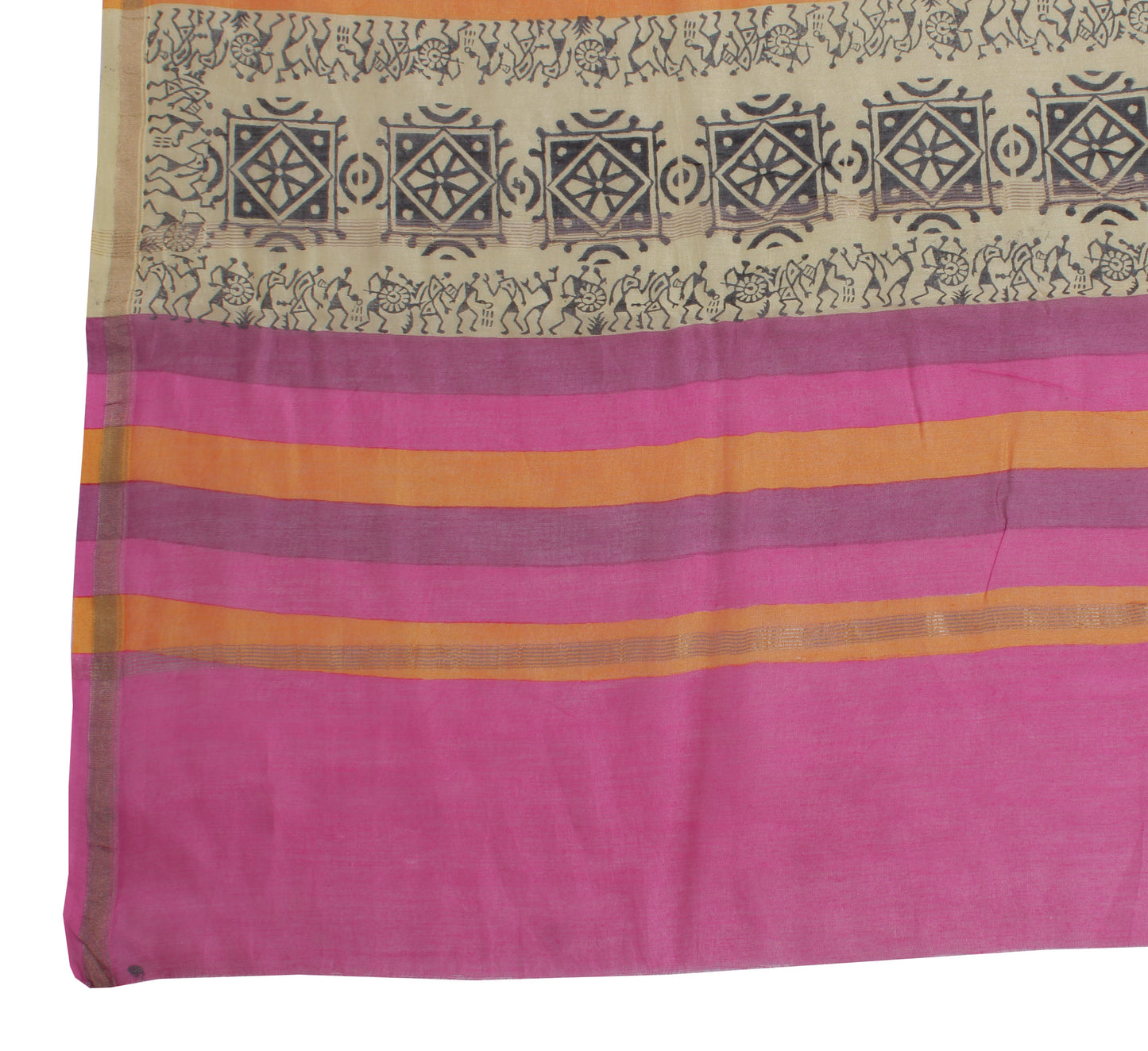 Sushila Vintage Pink Indian Dupatta 100% Pure Cotton Long Stole Hijab Scarves