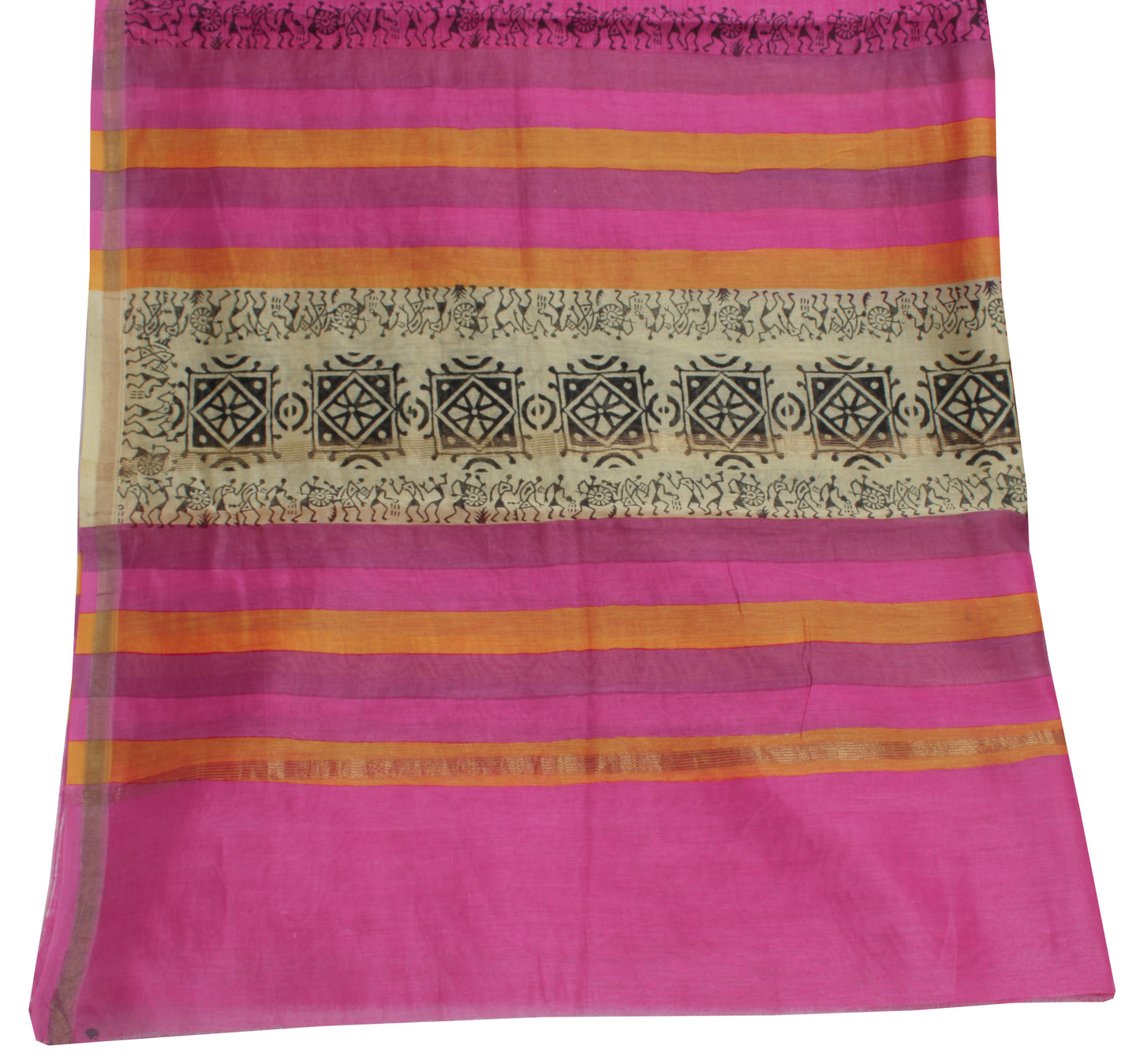 Sushila Vintage Pink Indian Dupatta 100% Pure Cotton Long Stole Hijab Scarves