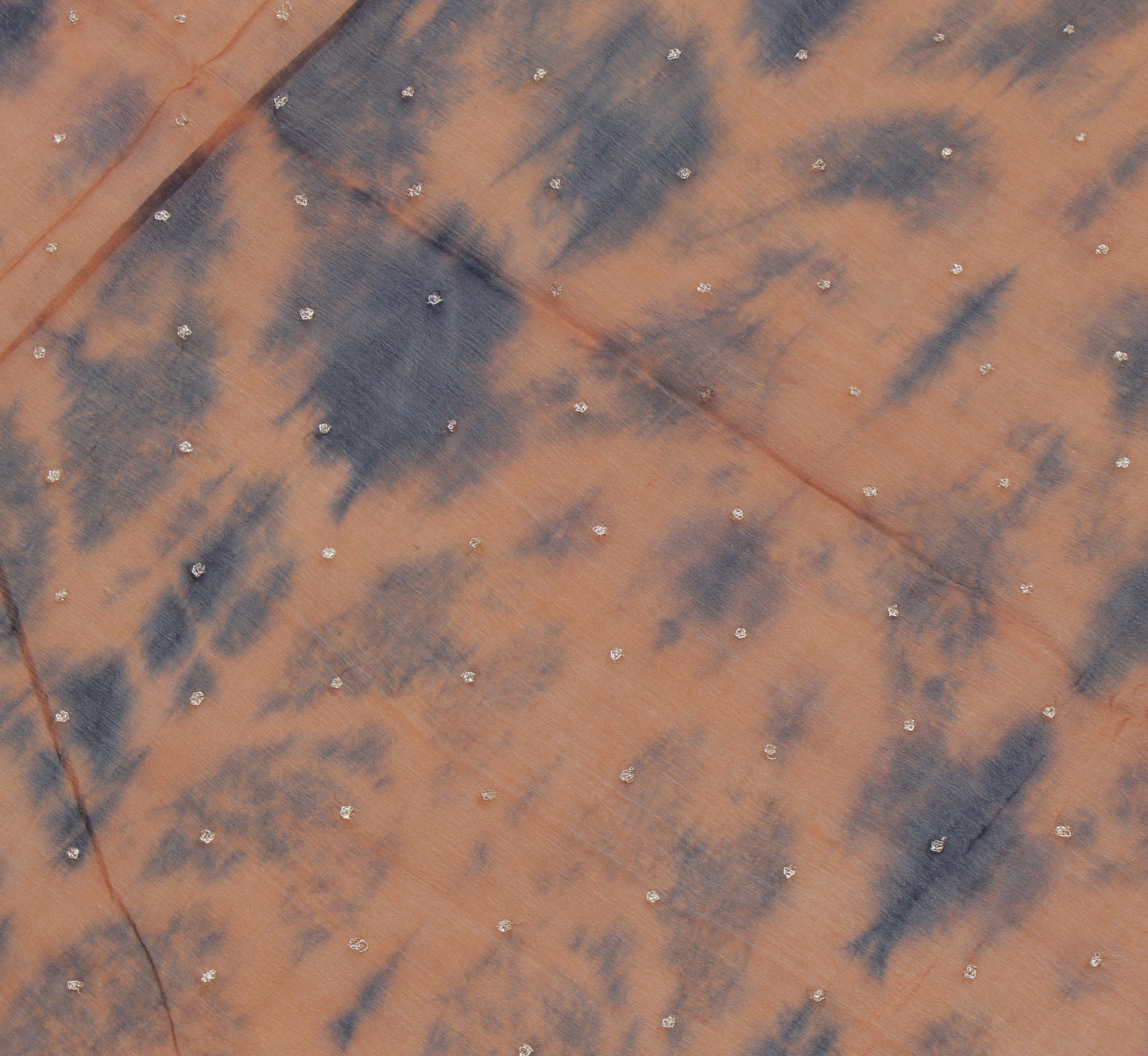 Sushila Vintage Indian Tie-Dye Dupatta Pure Chiffon Silk Embroidered Long Stole