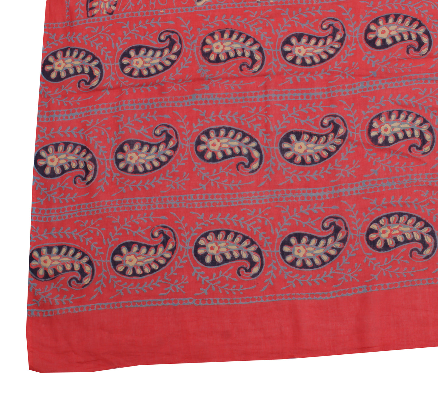 Sushila Vintage Indian Dupatta Pure Cotton Printed Long Stole Scarves Hijab