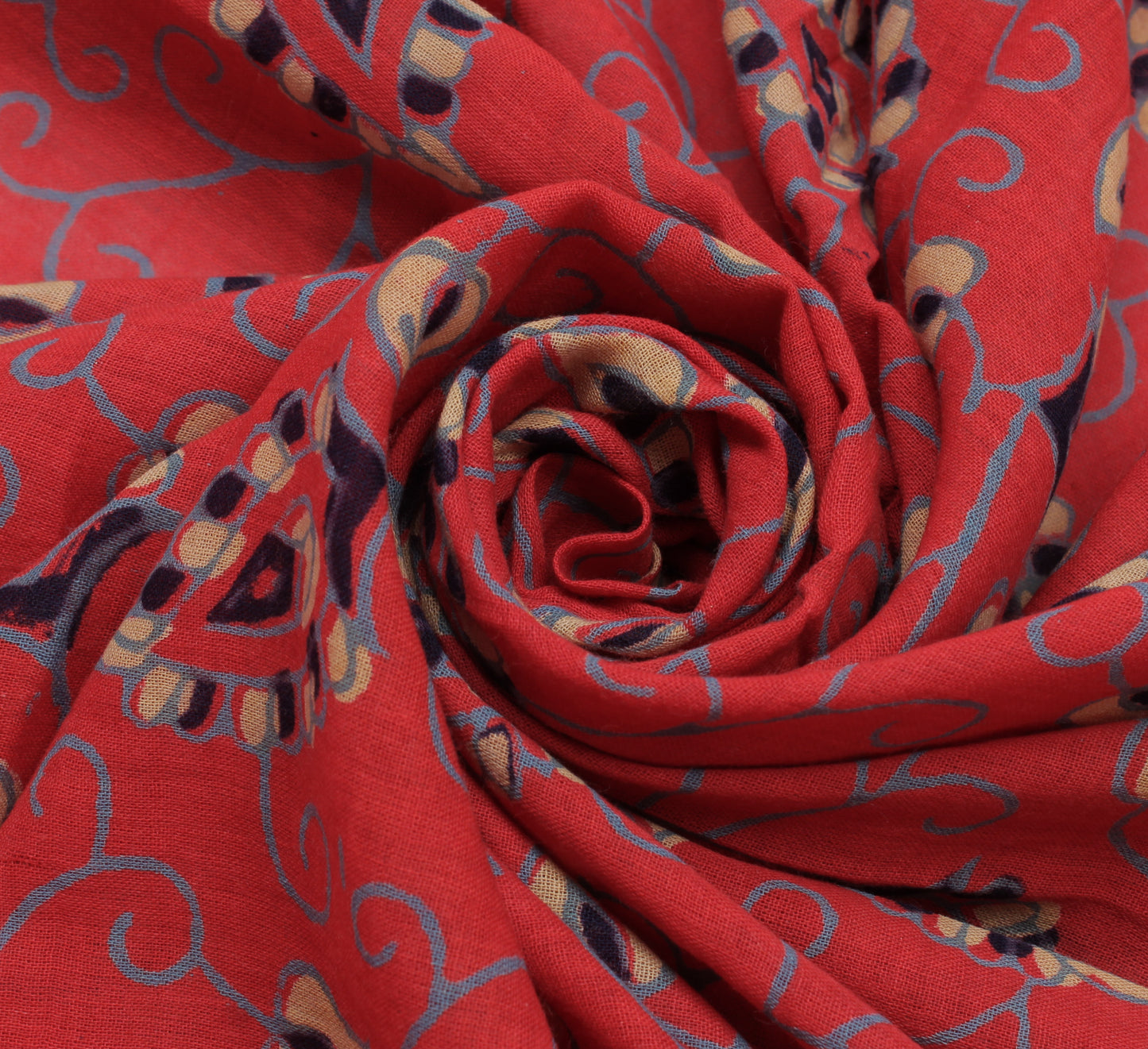 Sushila Vintage Indian Dupatta Pure Cotton Printed Long Stole Scarves Hijab