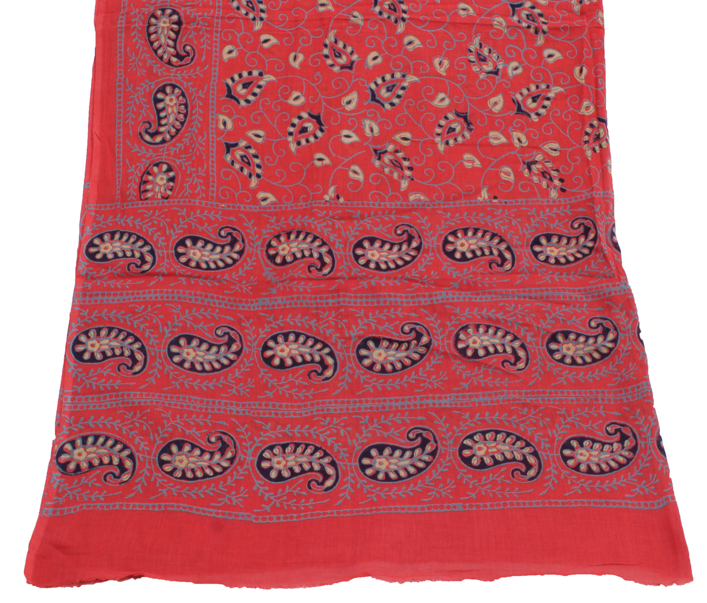 Sushila Vintage Indian Dupatta Pure Cotton Printed Long Stole Scarves Hijab