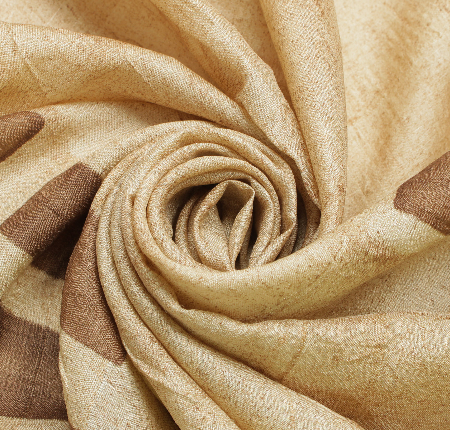 Sushila Vintage Cream Dupatta 100% Pure Silk Printed Long Stole Scarves Veil