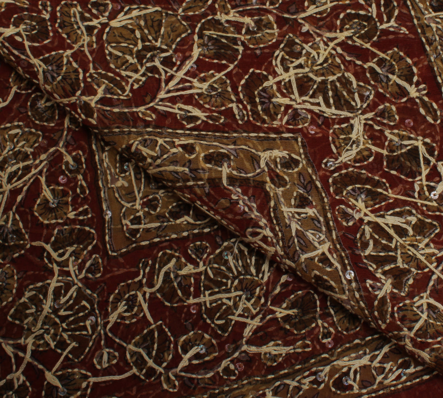 Sushila Vintage Indian  Dupatta Blend Georgette Silk Printed Long Stole Hijab