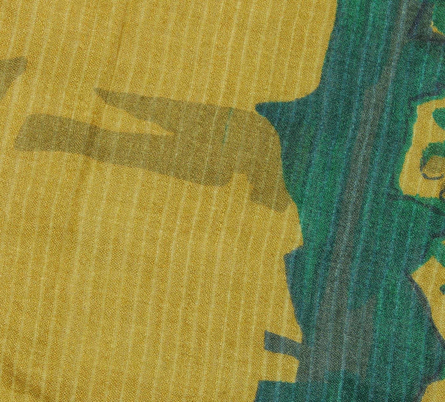 Sushila Vintage Green Indian Dupatta 100% Pure Silk Printed Long Stole Hijab