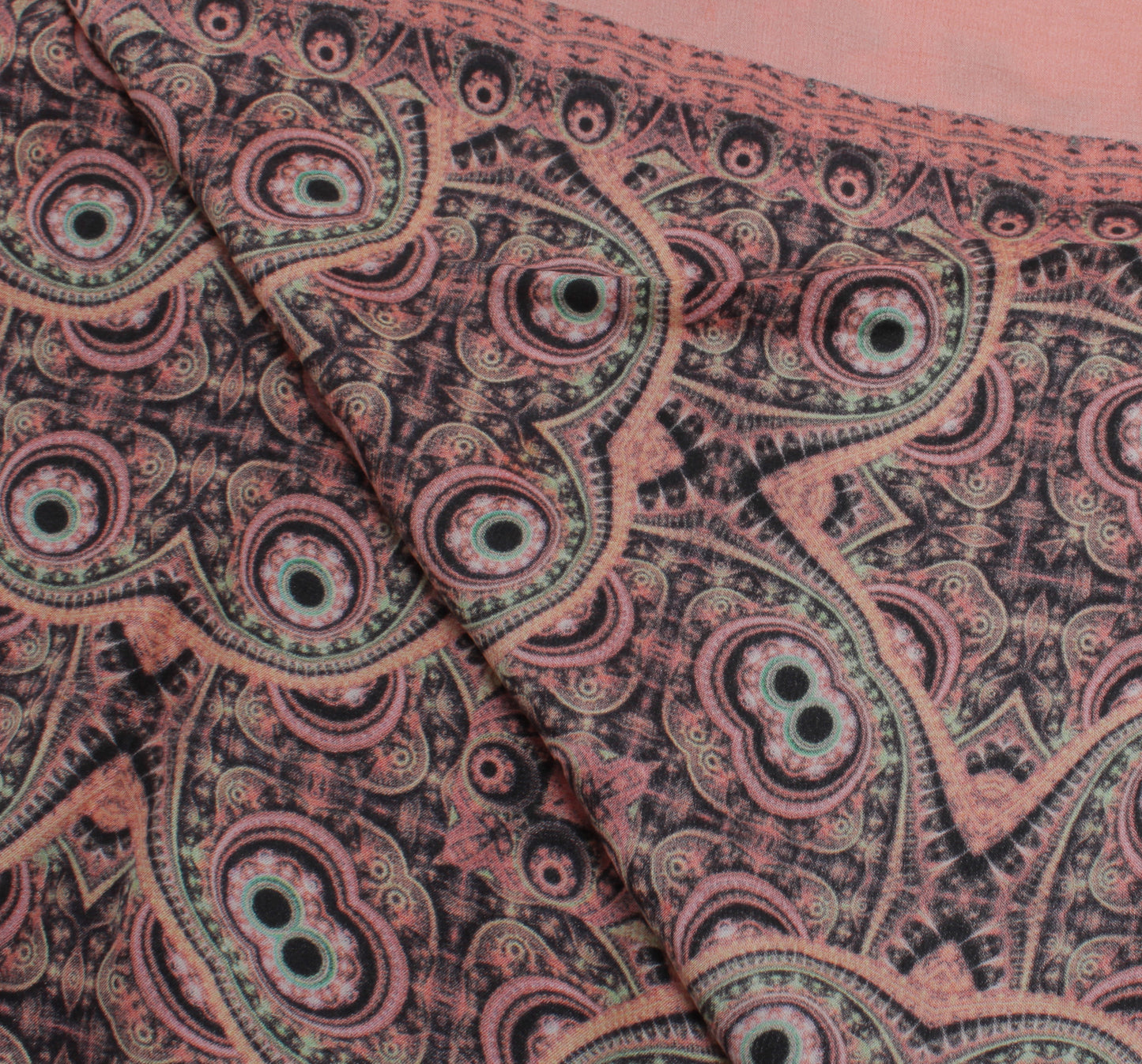 Sushila Vintage Indian Dupatta Pure Satin Silk Printed Long Stole Wrap Scarves
