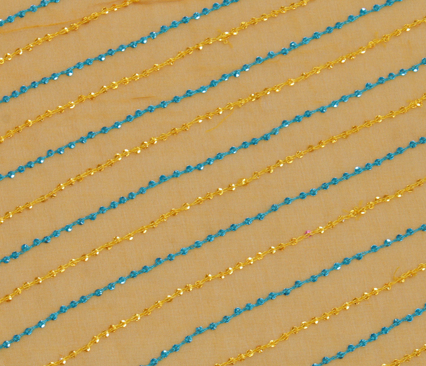 Sushila Vintage Indian Dupatta Pure Georgette Sequins Embroidered Long Stole