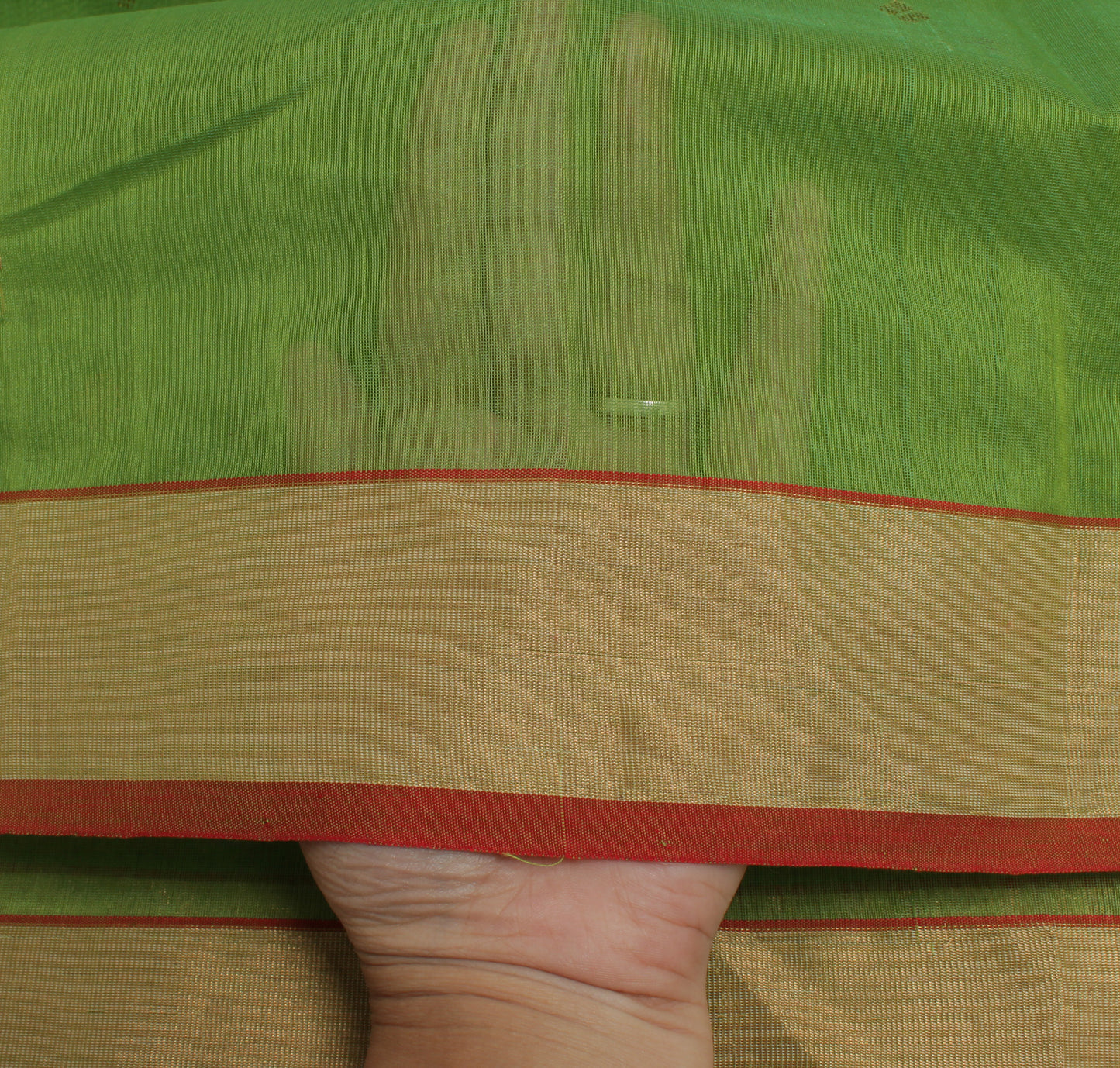 Sushila Vintage Green Indian Dupatta 100% Pure Cotton Long Stole Hijab Scarves