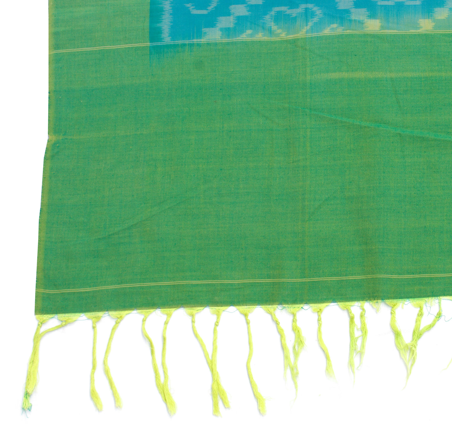 Sushila Vintage Blue Indian Dupatta 100% Pure Cotton Woven Long Stole Hijab