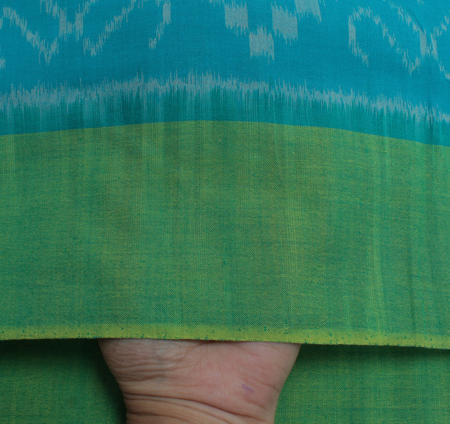 Sushila Vintage Blue Indian Dupatta 100% Pure Cotton Woven Long Stole Hijab
