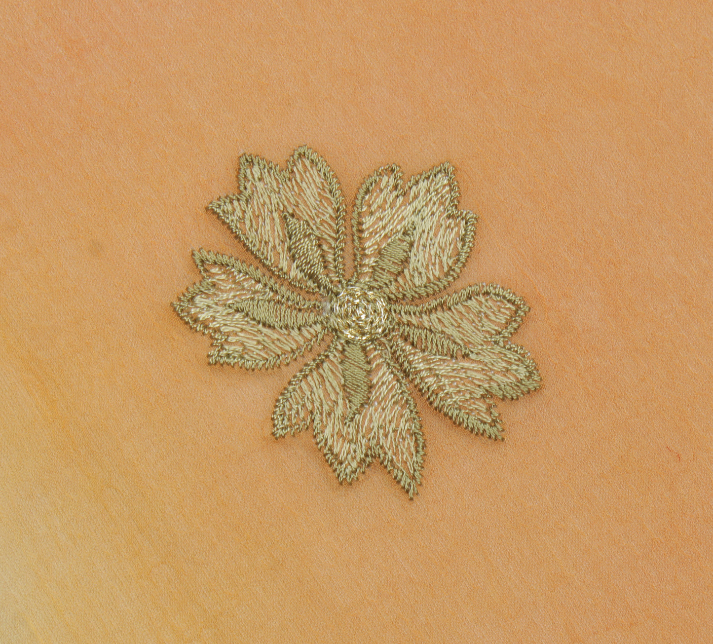 Sushila Vintage Orange Dupatta Pure Chiffon Silk Embroidered Long Stole Scarves