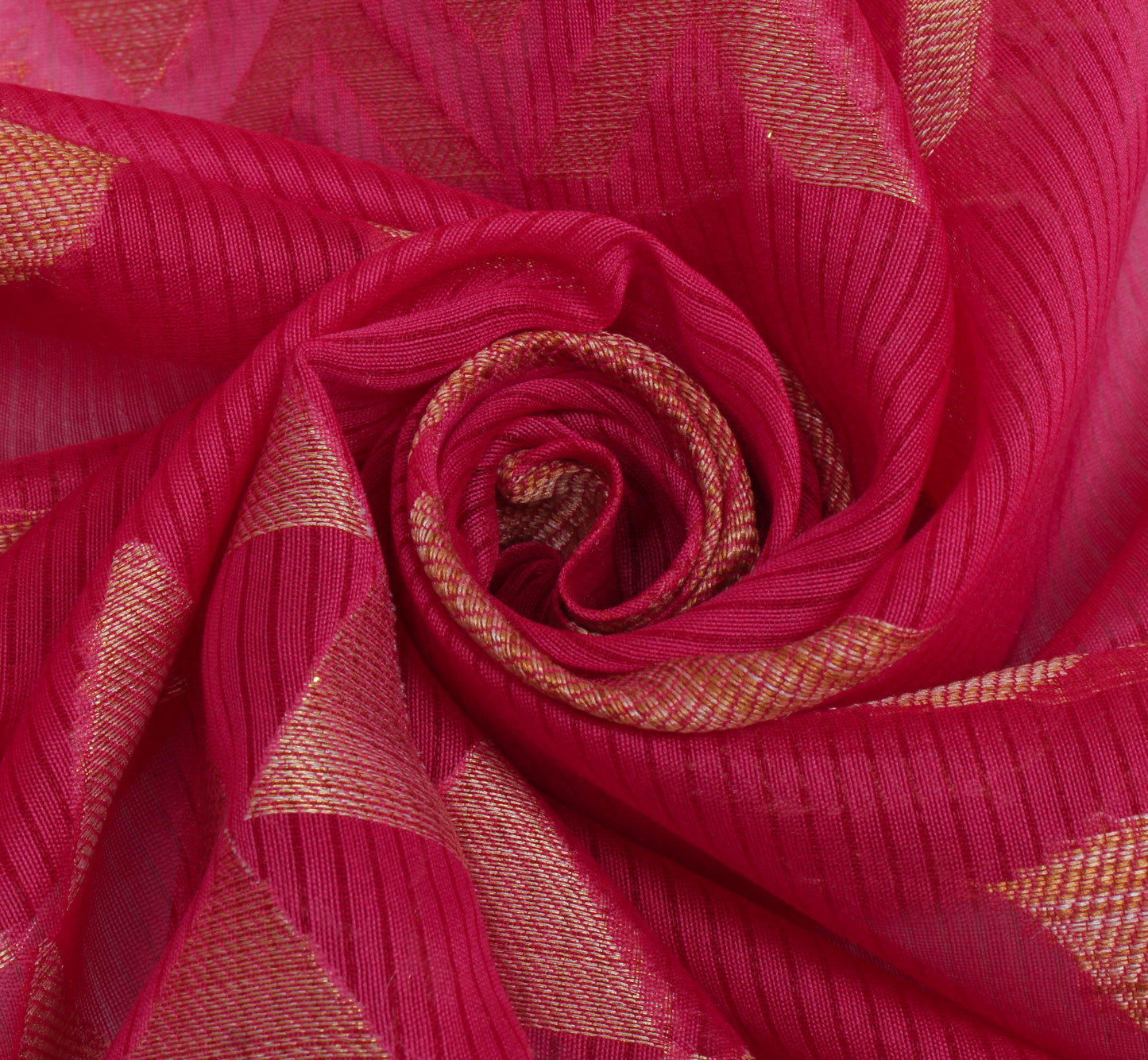 Sushila Vintage Dark Pink Dupatta Blend Silk Woven Long Stole Wrap Scarves