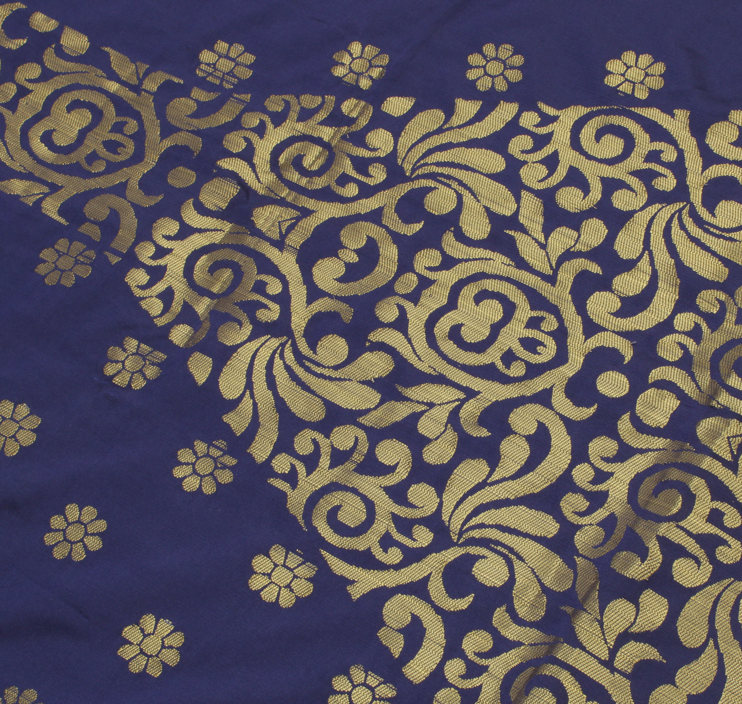 Sushila Vintage Blue Dupatta Blend Silk Zari Woven Long Stole Wrap Scraves