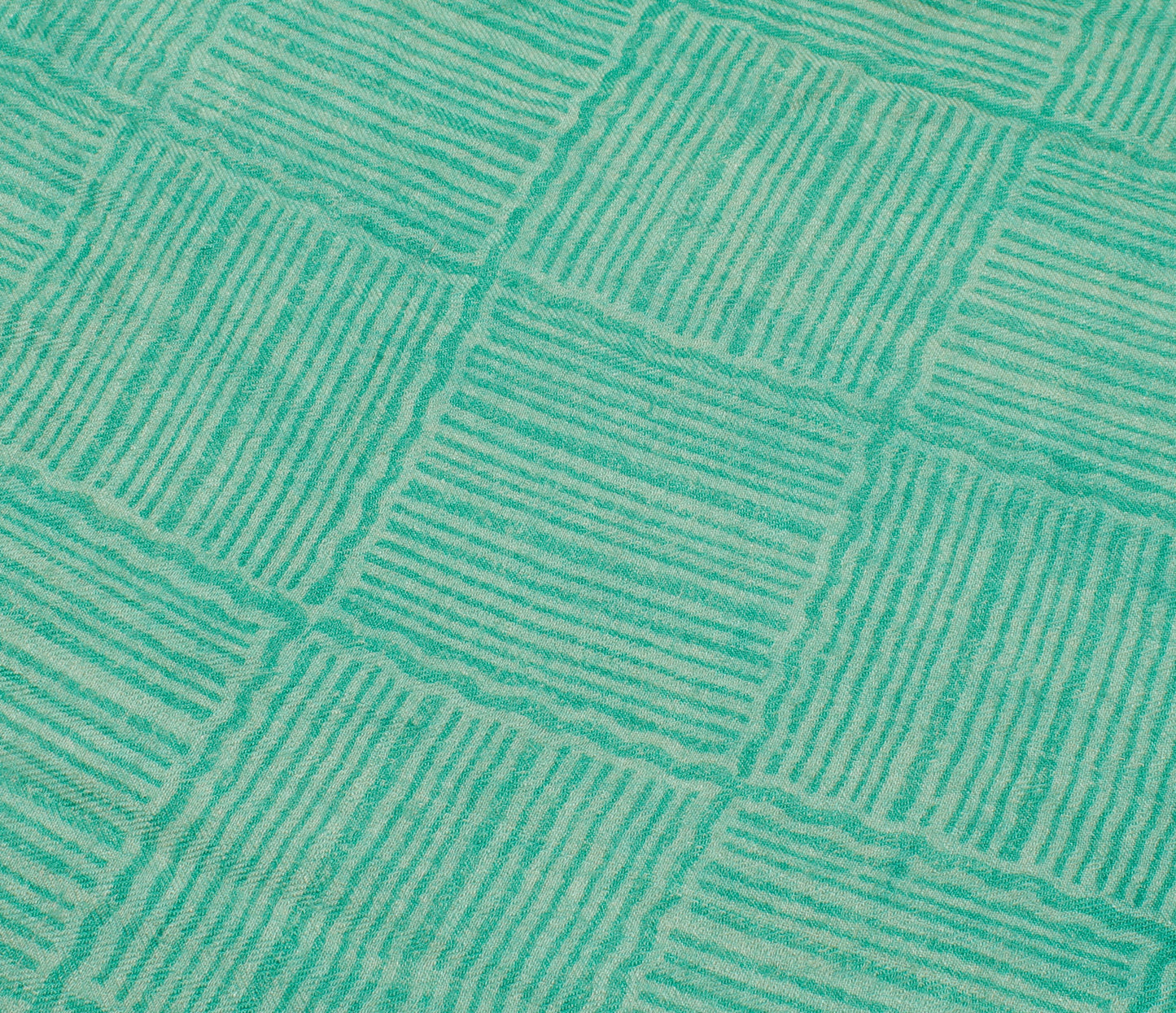 Sushila Vintage Turquoise Green Dupatta Pure Woolen Printed Long Stole Hijab