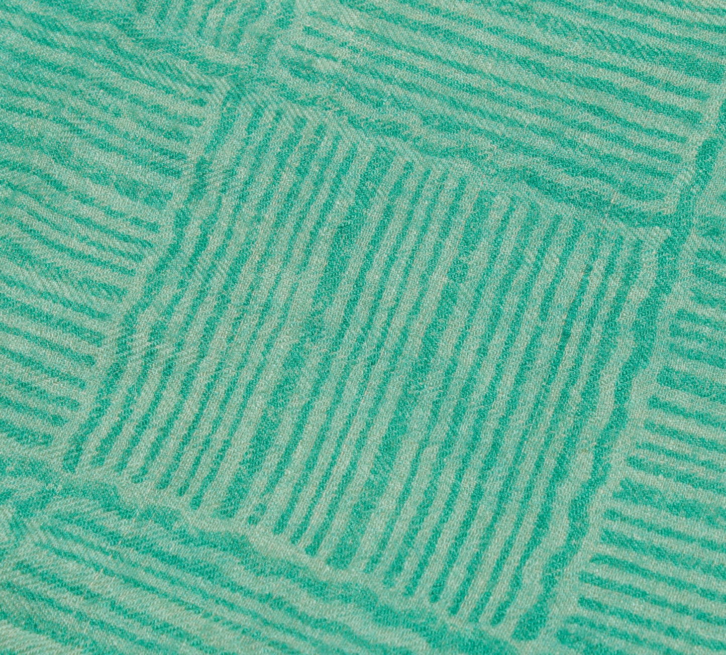 Sushila Vintage Turquoise Green Dupatta Pure Woolen Printed Long Stole Hijab