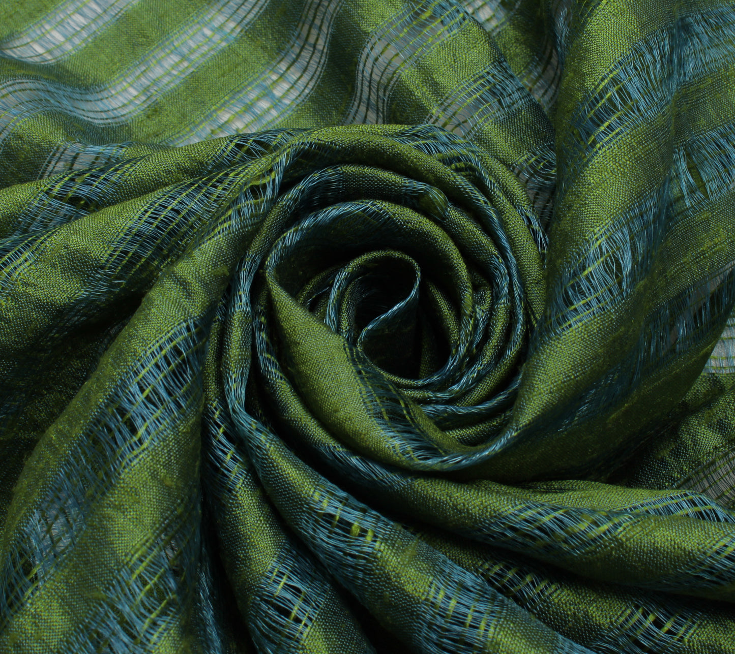 Sushila Vintage Green Indian Dupatta 100% Pure Silk Woven Long Stole Hijab