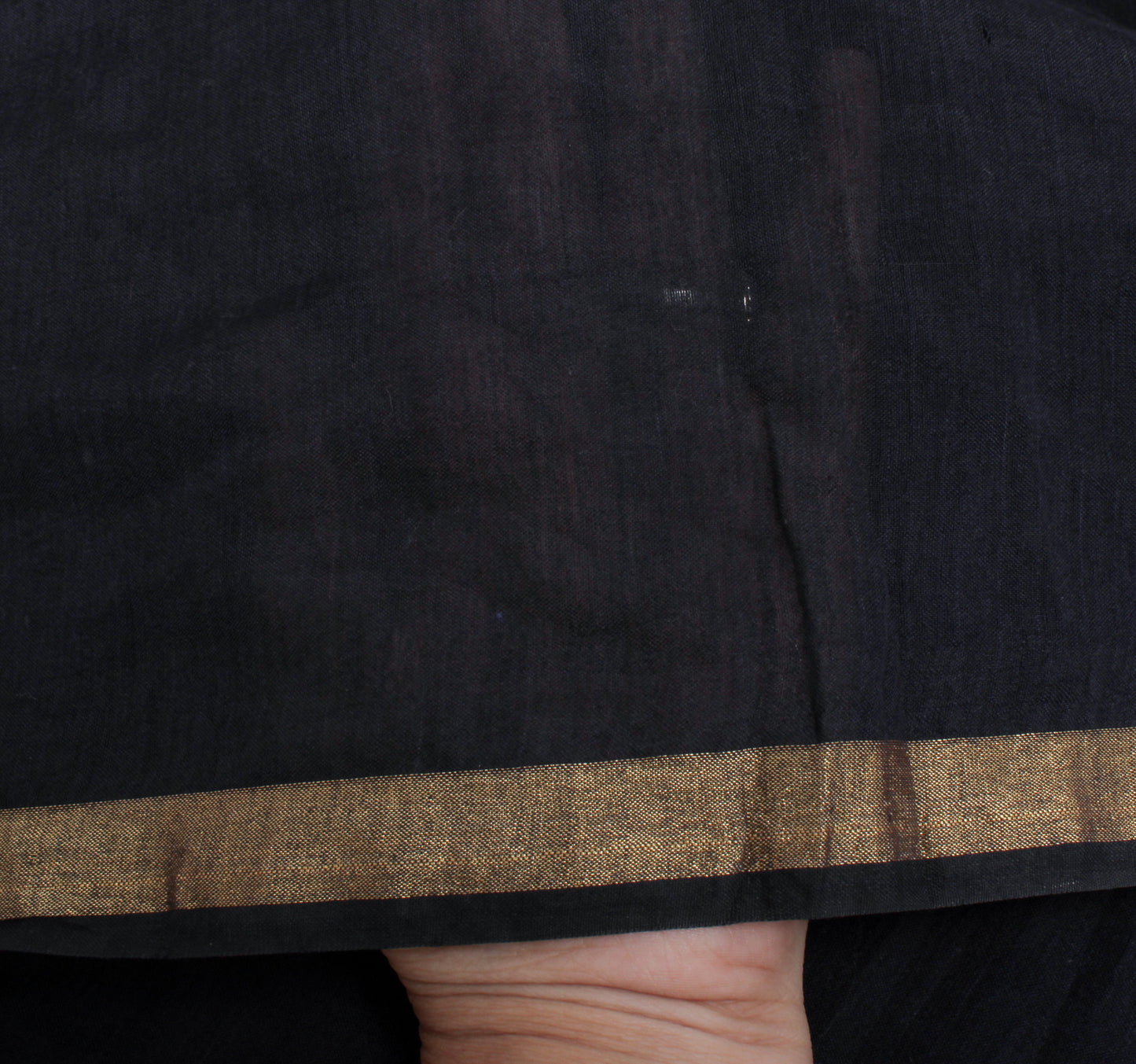 Sushila Vintage Black Indian Dupatta Blend Cotton Embroidered Long Stole Hijab