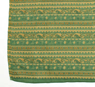Sushila Vintage Green Indian Dupatta Pure Georgette Silk Printed Long Stole Veil