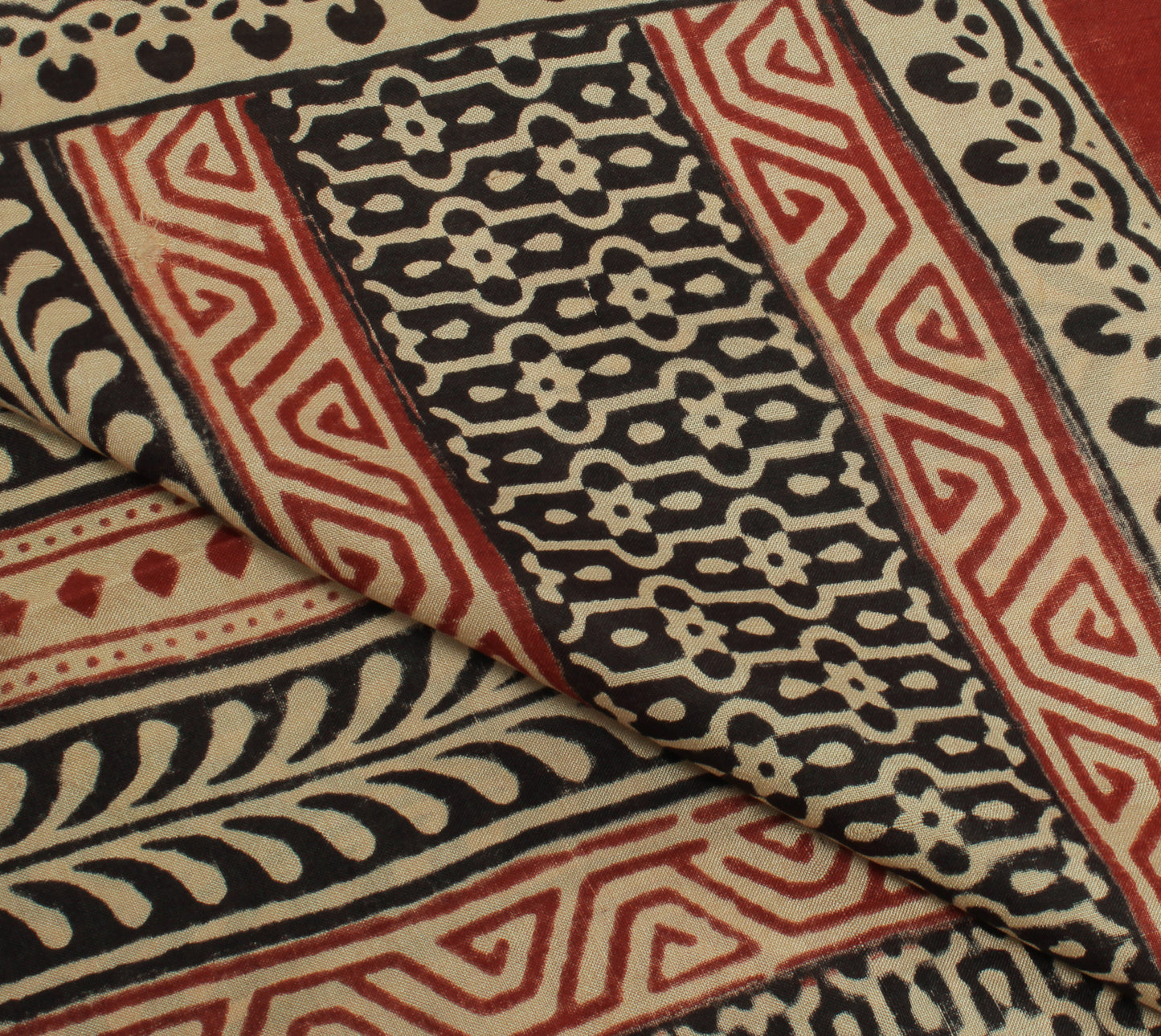Sushila Vintage Cream Indian Dupatta 100% Pure Silk Printed Long Stole Scarves