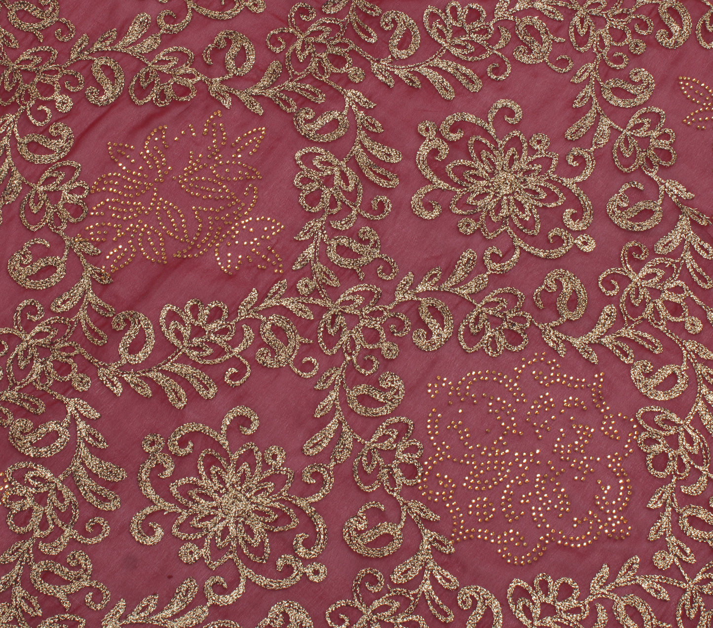 Sushila Vintage Maroon Dupatta Blend Georgette Silk Embroidered Long Stole Hijab