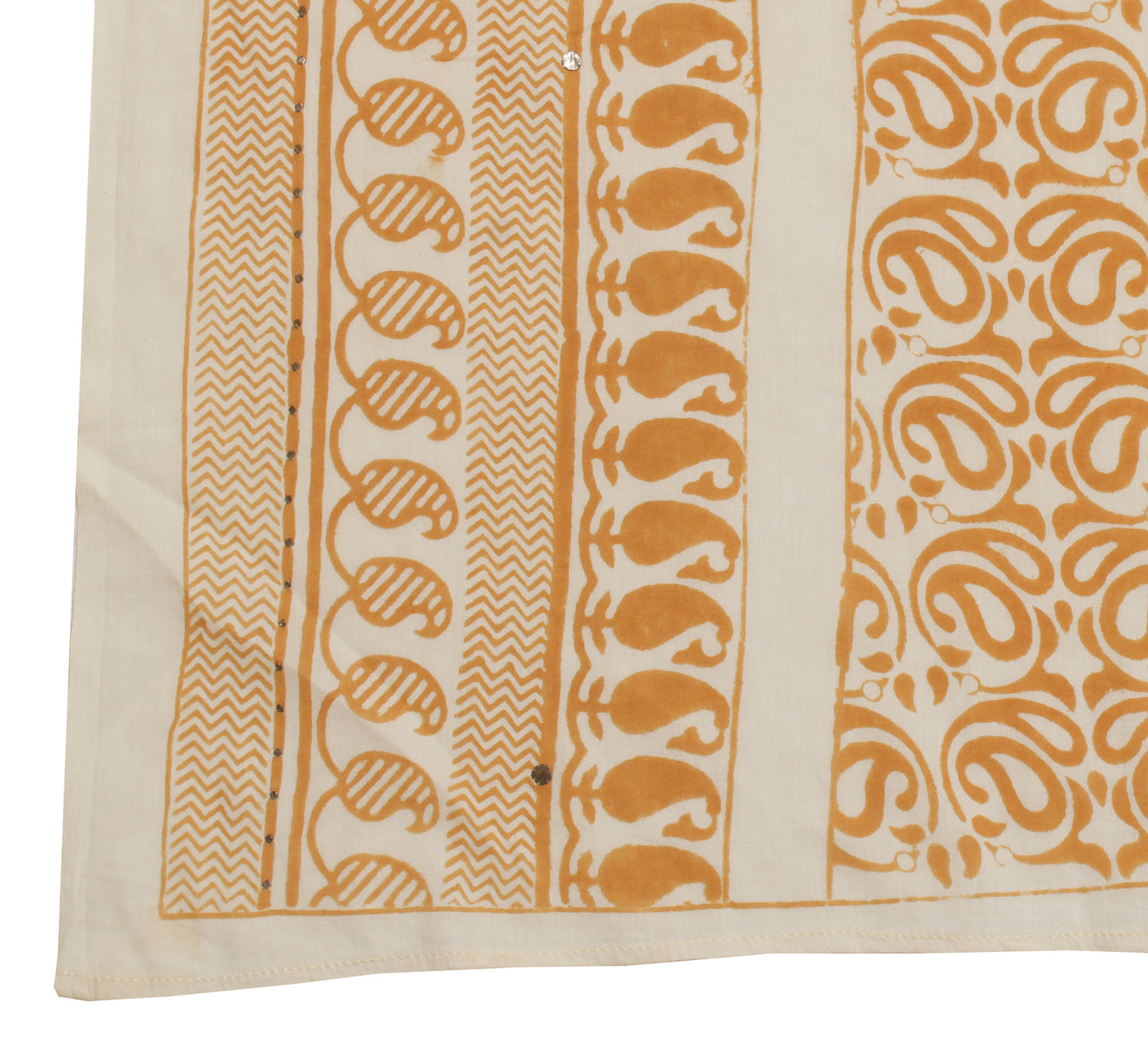 Sushila Vintage Cream Indian Dupatta 100% Pure Cotton Printed Long Stole Hijab