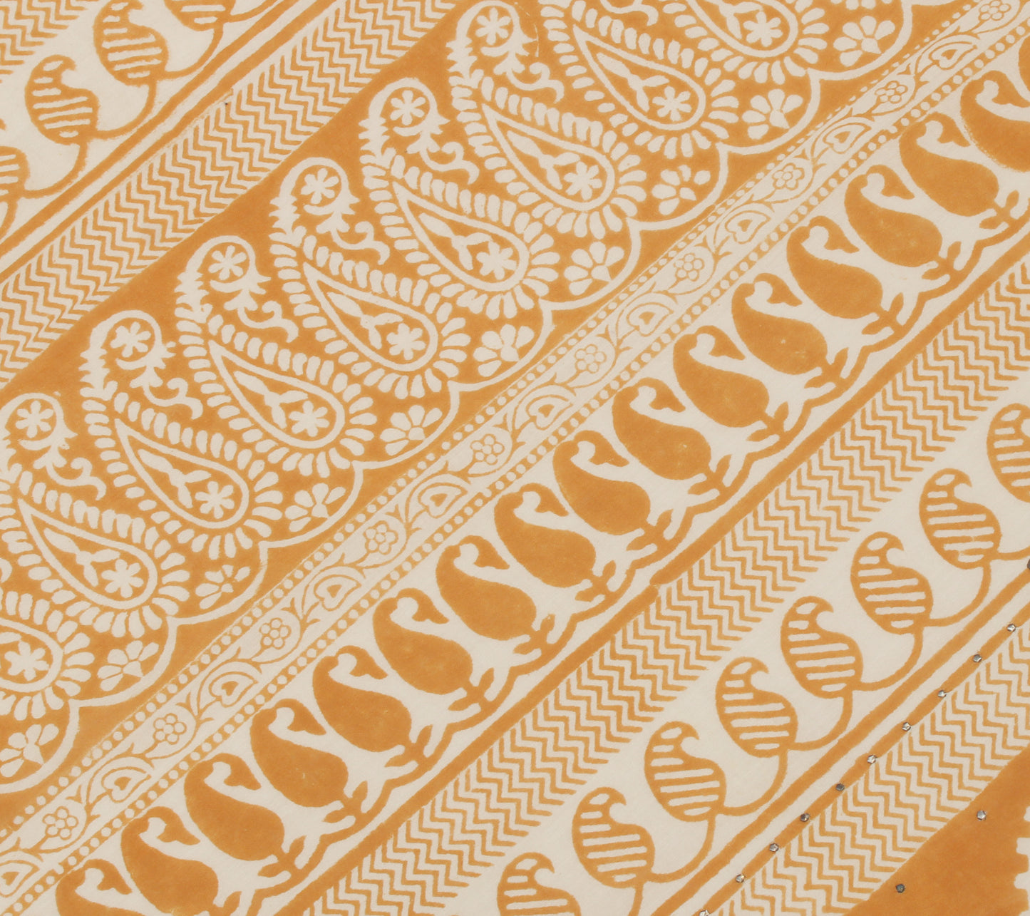 Sushila Vintage Cream Indian Dupatta 100% Pure Cotton Printed Long Stole Hijab