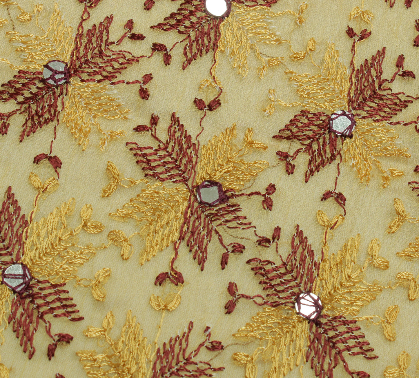 Sushila Vintage Green Dupatta Blend Chiffon Silk Phulakri Embroidered Long Stole