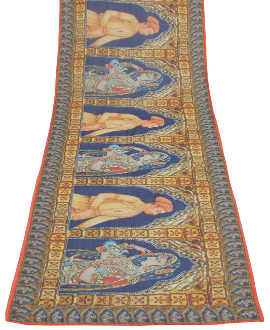 Sushila Vintage Indian Dupatta Blend Cotton Digital Printed Long Stole Hijab