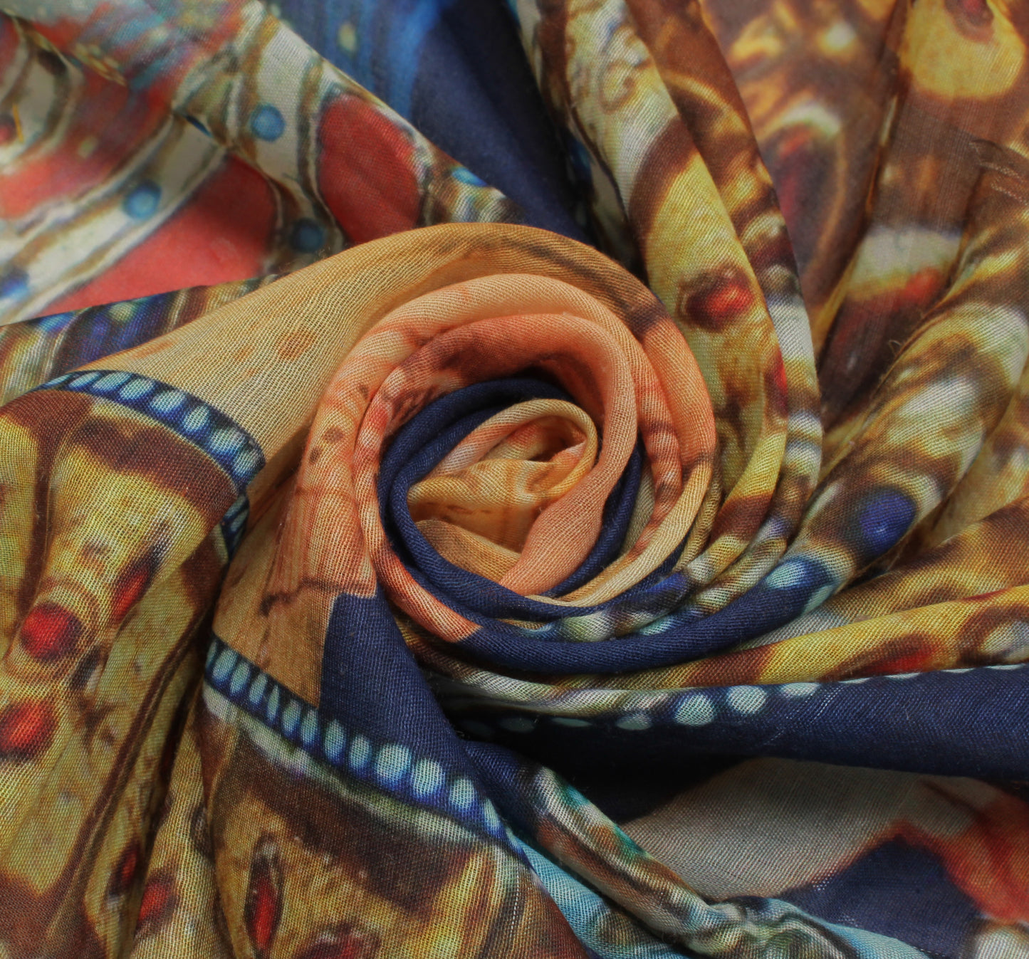 Sushila Vintage Indian Dupatta Blend Cotton Digital Printed Long Stole Hijab