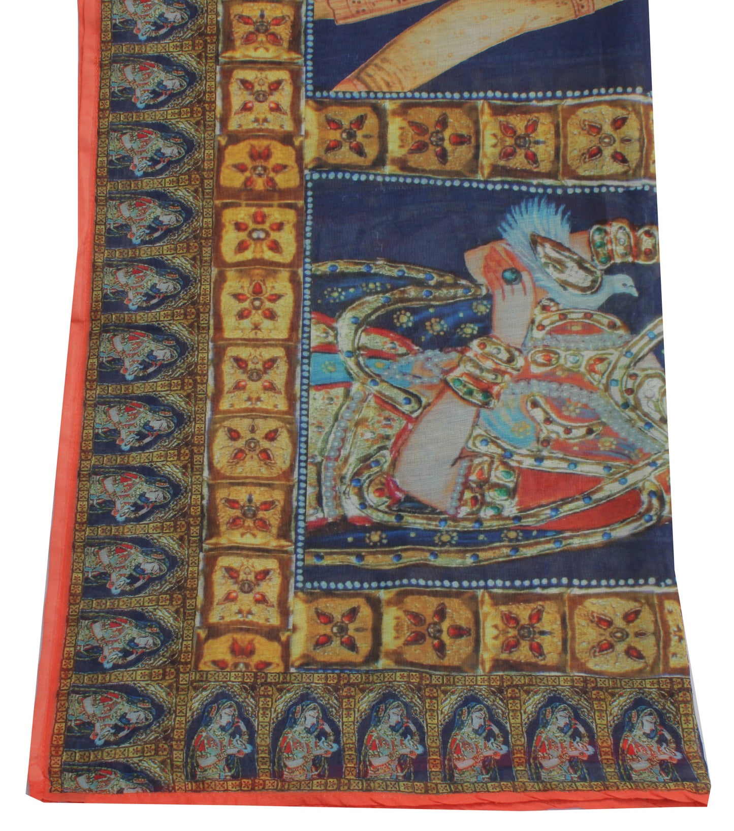 Sushila Vintage Indian Dupatta Blend Cotton Digital Printed Long Stole Hijab