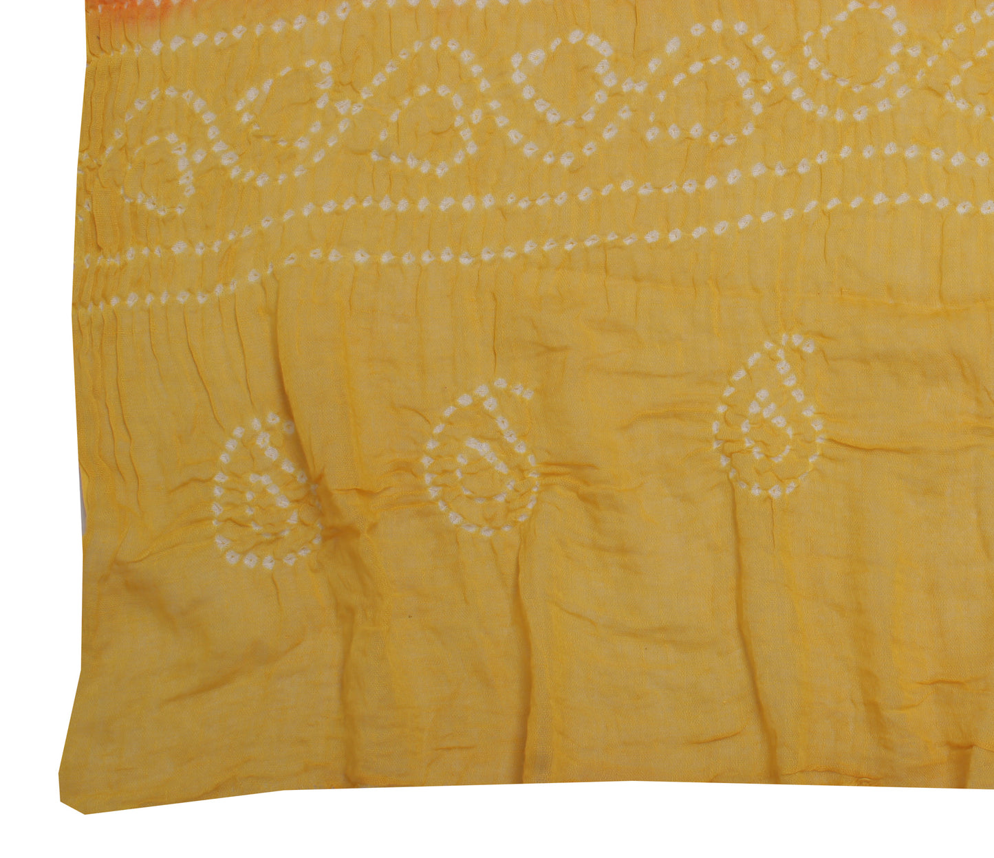 Sushila Vintage Green Dupatta 100% Pure Cotton Bandhani Printed Long Stole Veil