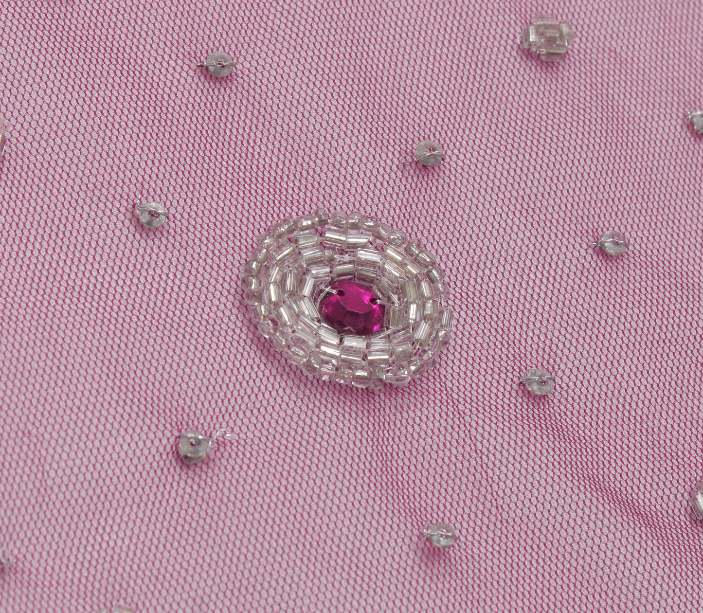 Sushila Vintage Purple Dupatta Net Mesh Embroidered Long Stole Veil Scarves