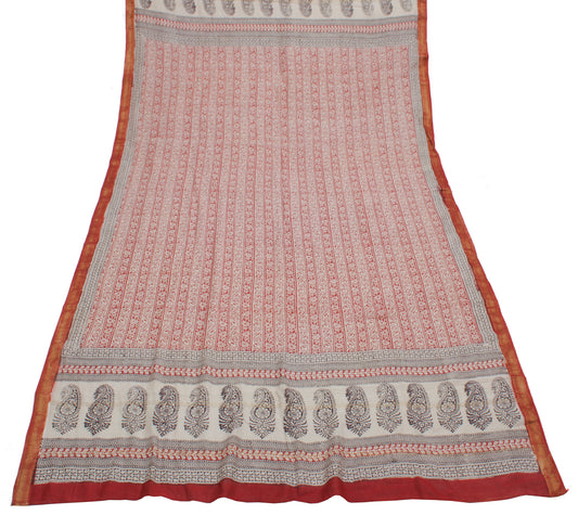 Sushila Vintage Indian Dupatta Pure Cotton Printed Long Stole Veil Scarves