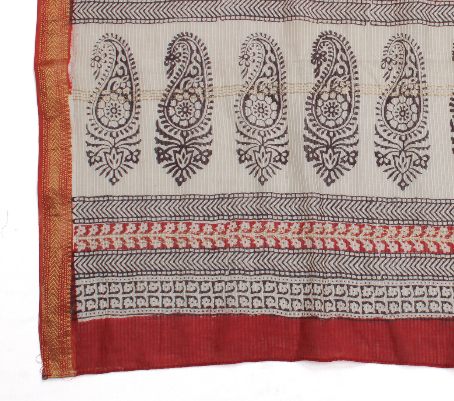 Sushila Vintage Indian Dupatta Pure Cotton Printed Long Stole Veil Scarves
