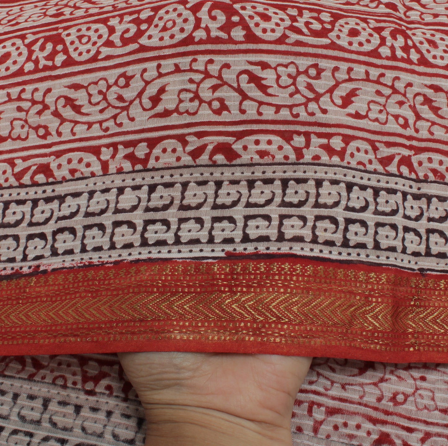 Sushila Vintage Indian Dupatta Pure Cotton Printed Long Stole Veil Scarves