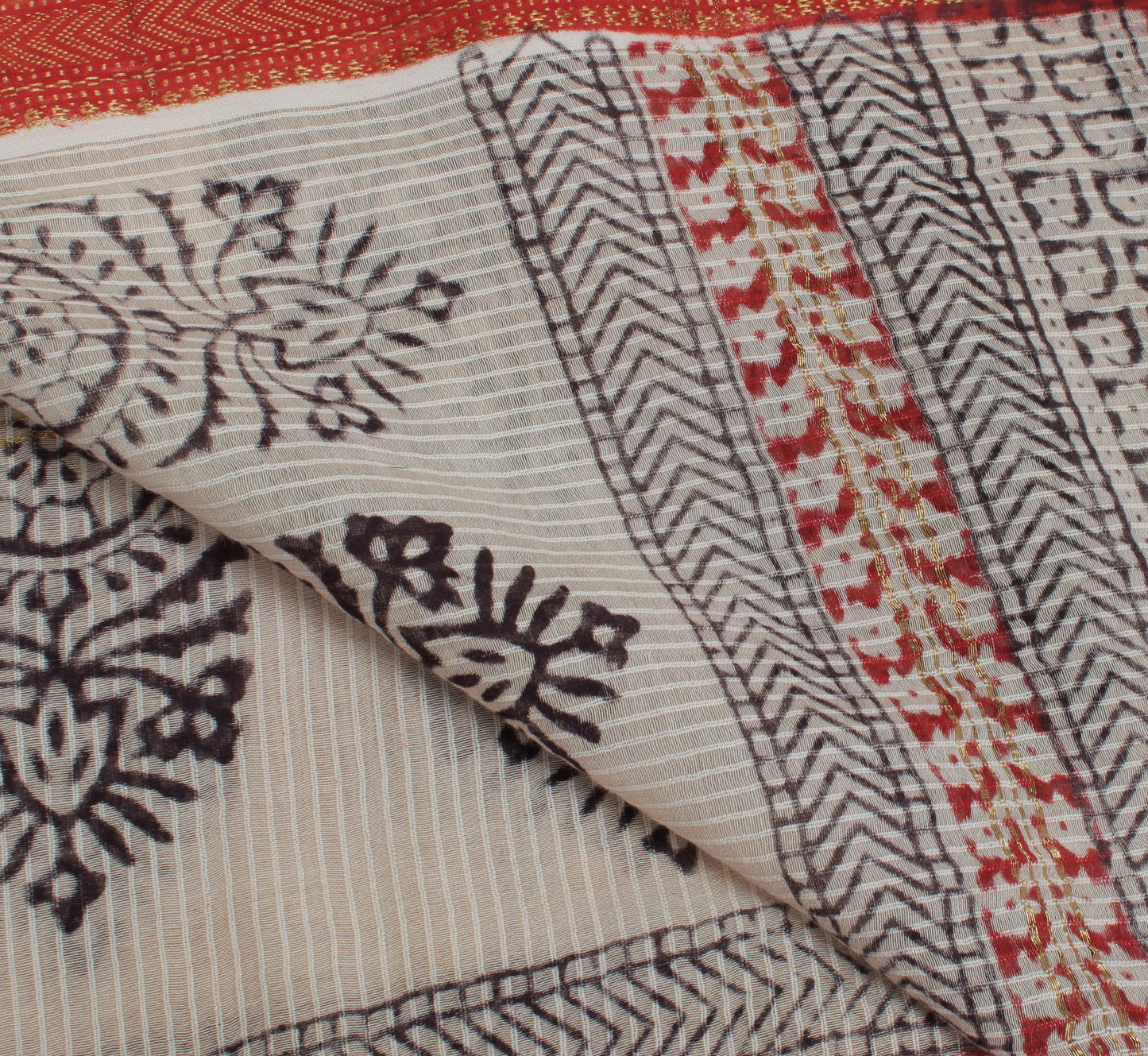 Sushila Vintage Indian Dupatta Pure Cotton Printed Long Stole Veil Scarves